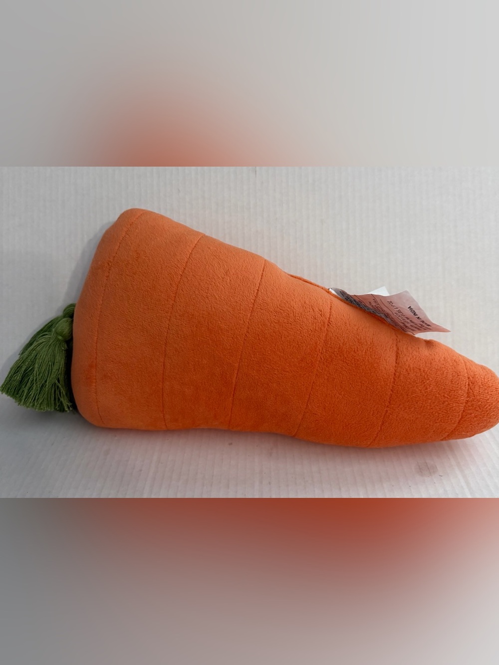 Target Orange Carrot Accent Pillow with Green Tassel